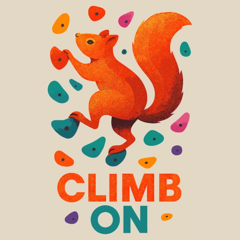 Bouldern Eichhörnchen Klettern Motivation Geschenk