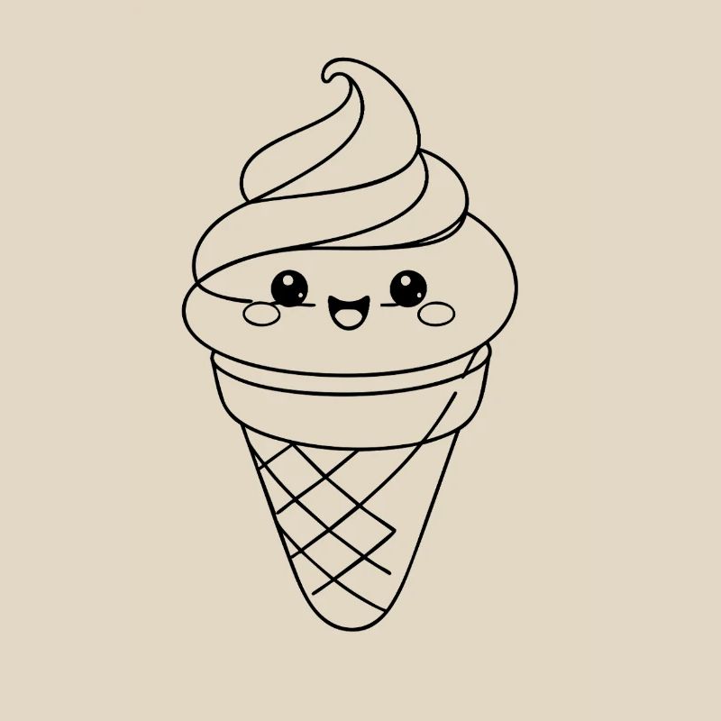 Softeis Eiscreme Icon Minimal Statement