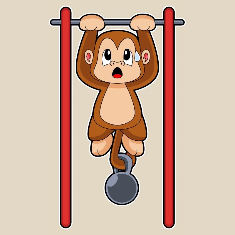 Monkey Bodybuilder Pull-ups Bodybuilding