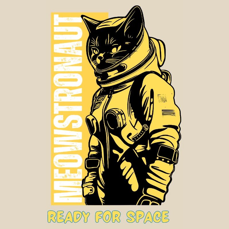 Chat astronaute prêt pour l'espace