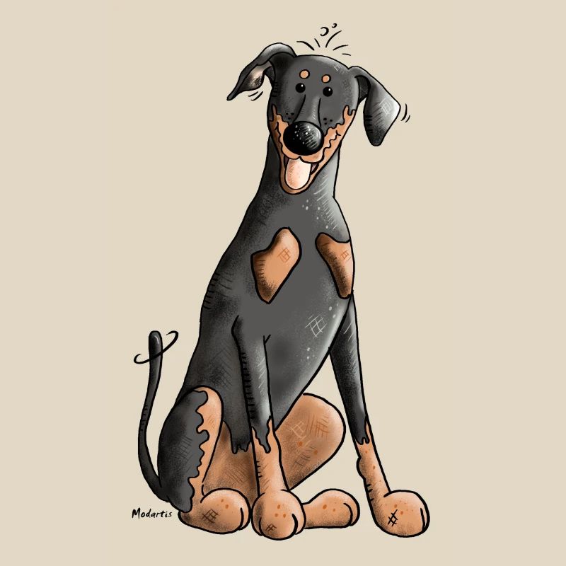 Drolliger Dobermann