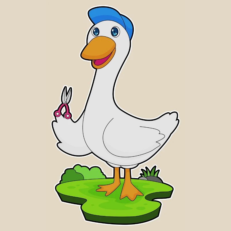 Ciseaux de coiffeur de canard