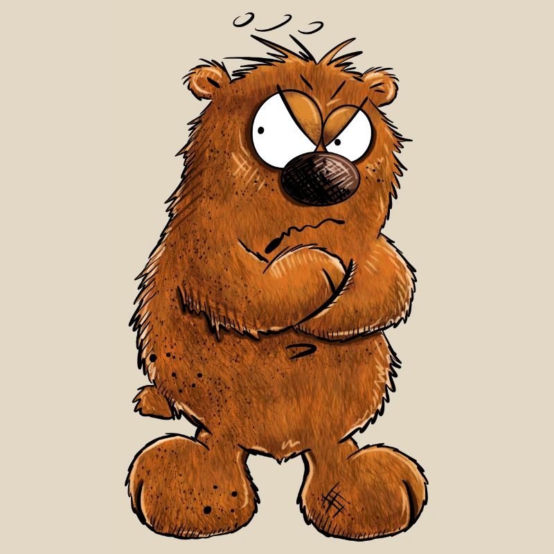 Muffeliger Brauner Bär I Nö Nein Statement