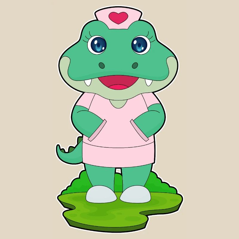 Krokodil Krankenschwester