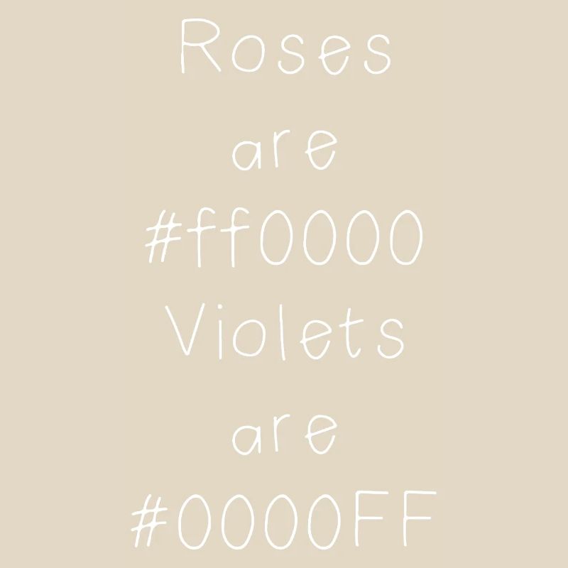 Hex-Farbcode Witz für Entwickler, Coder und Web...