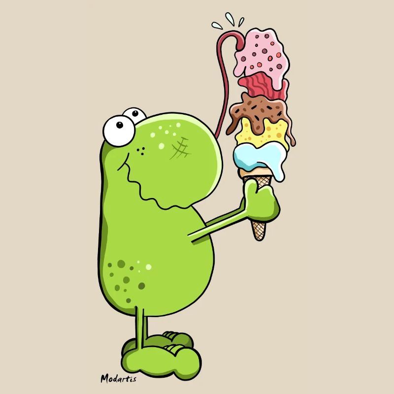 Frog with Ice Cream