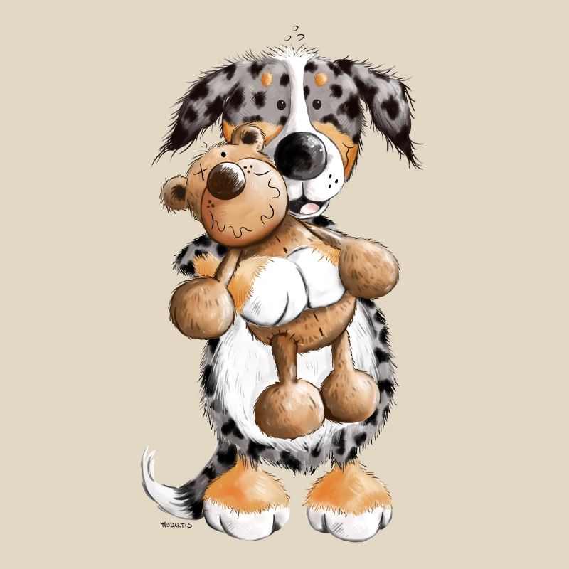 Australian Shepherd with Toy
