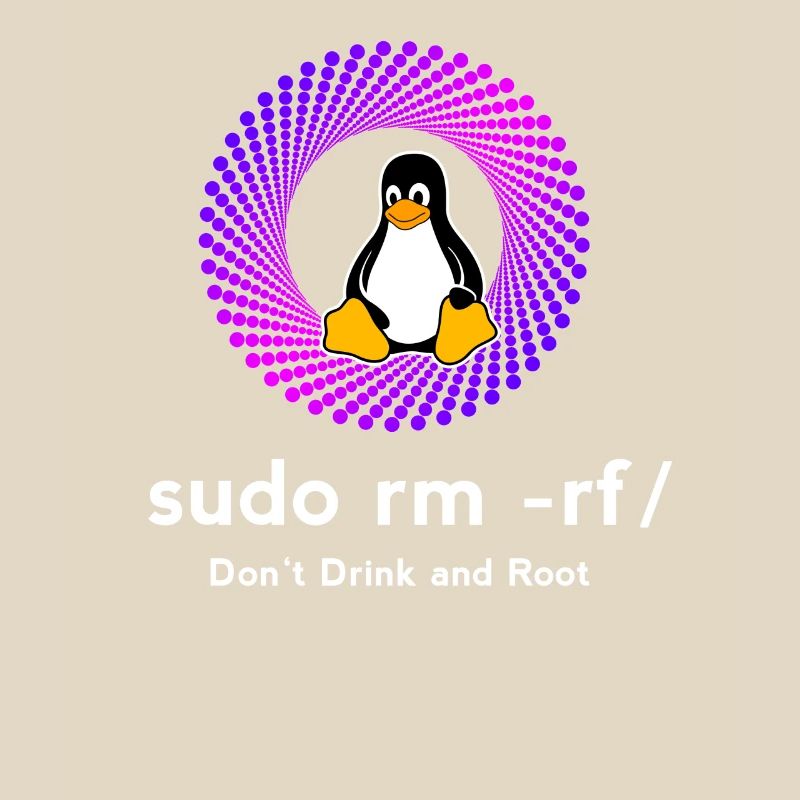 Computer Sys admin Pinguin Nerd pc sudo rm -rf cod