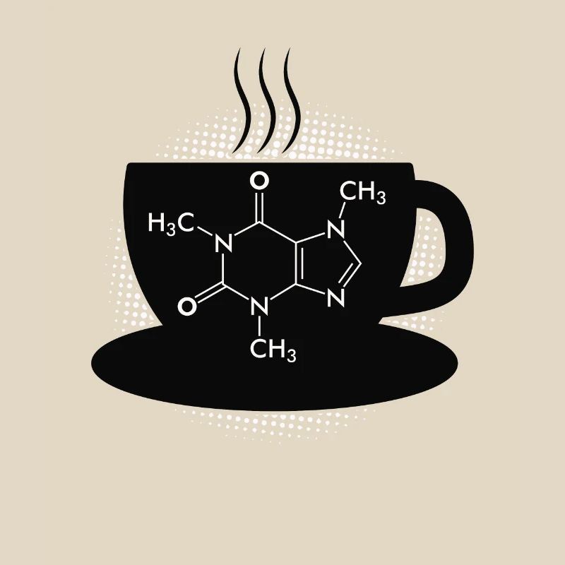 Café Caffeine Molecule