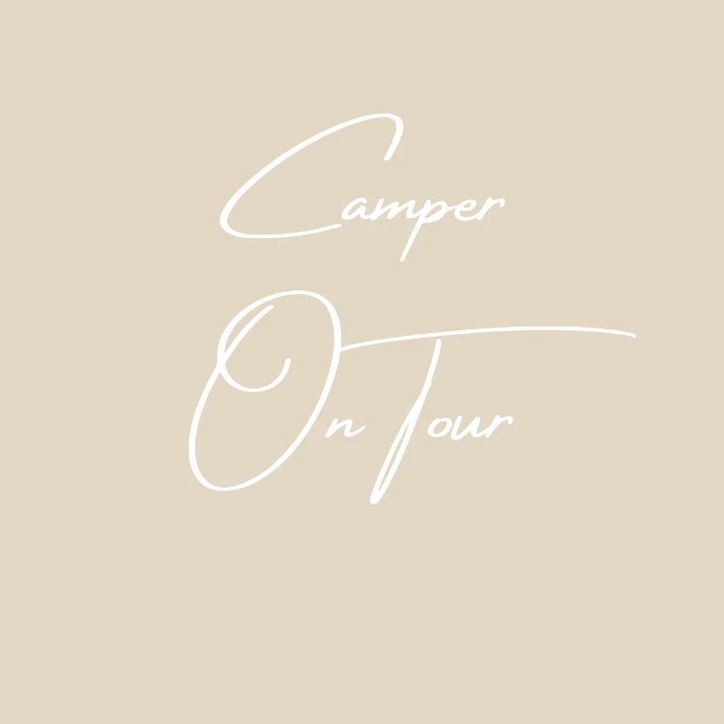 Camper on Tour, Caravan, Text, Gift, Camping