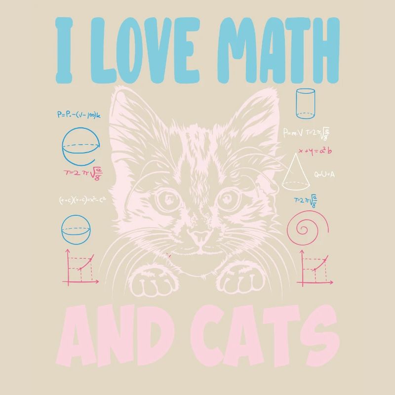 Math Kitty Cat J’adore Math et chats Professeur de mathématiques