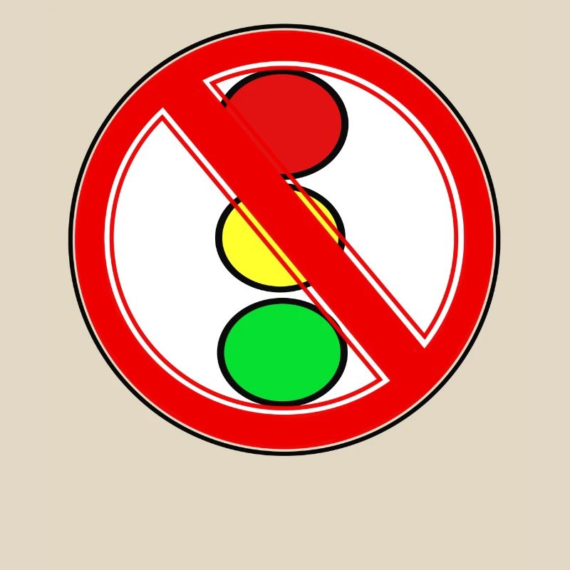 Panneau d’interdiction des feux de circulation