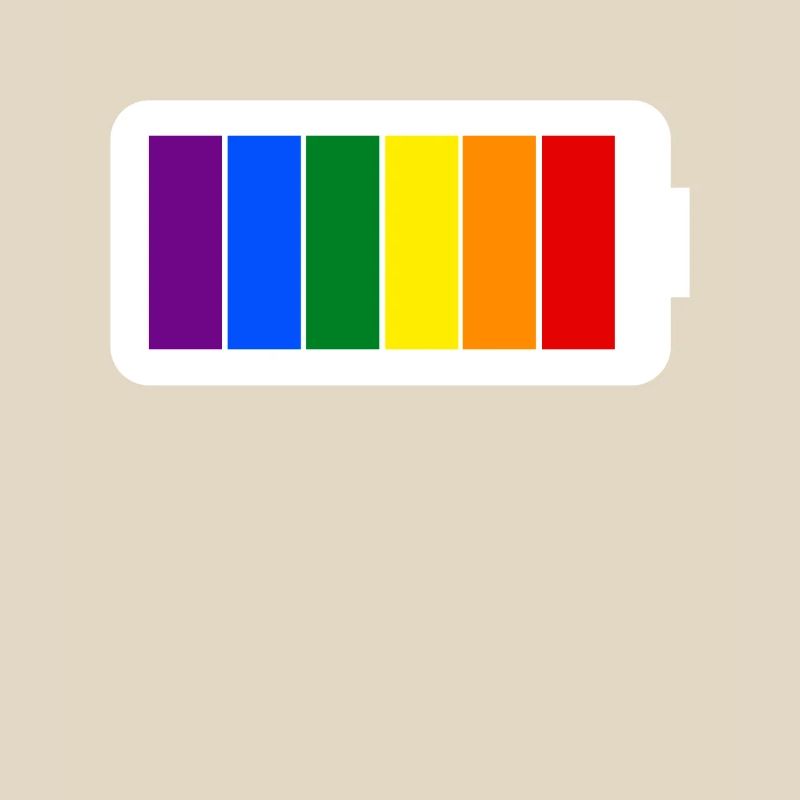 Rainbow Colors Battery Loading - Gay Pride