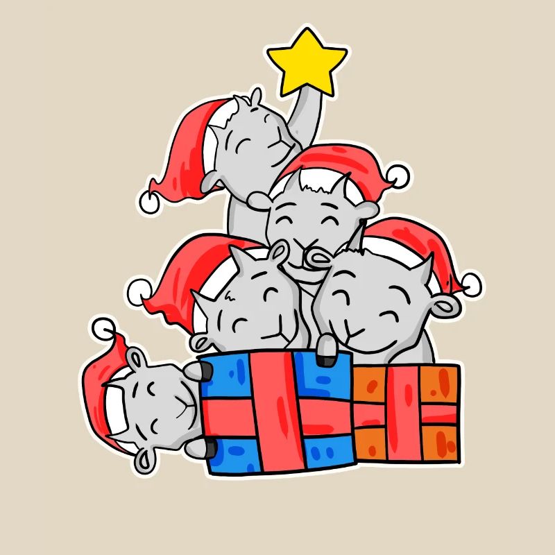 Chèvres Arbre de Noël Chèvre