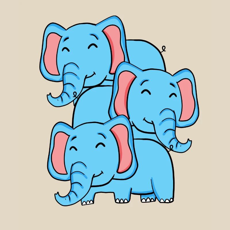 Éléphants mignons - Eléphant