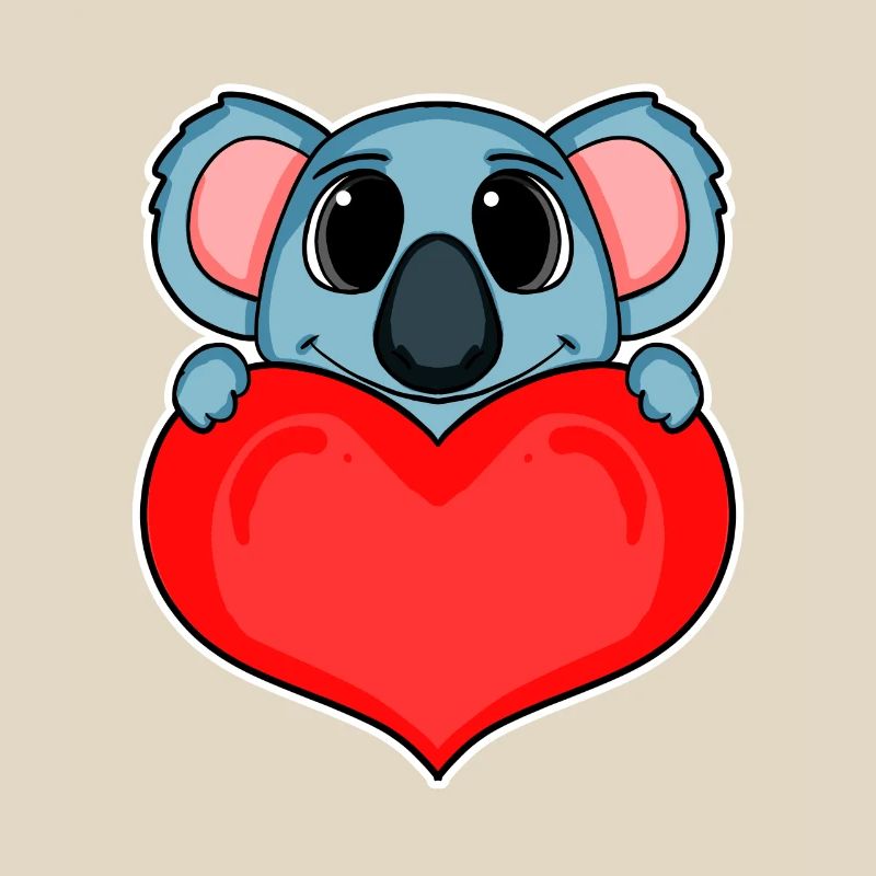 Koala mit Herz - Liebe Romantisch