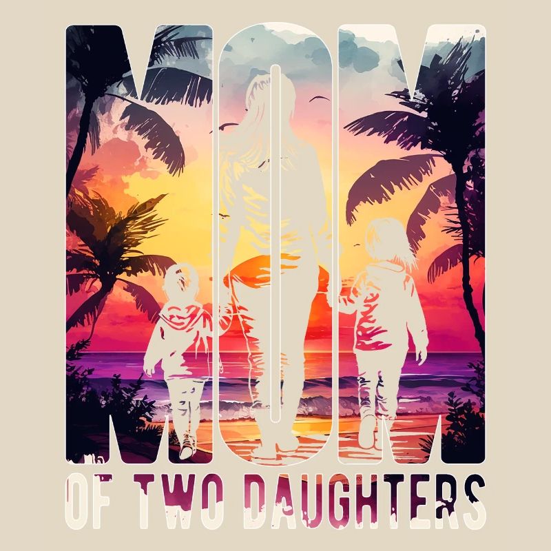 Mutter mit zwei Töchtern Muttertag Strand Mama