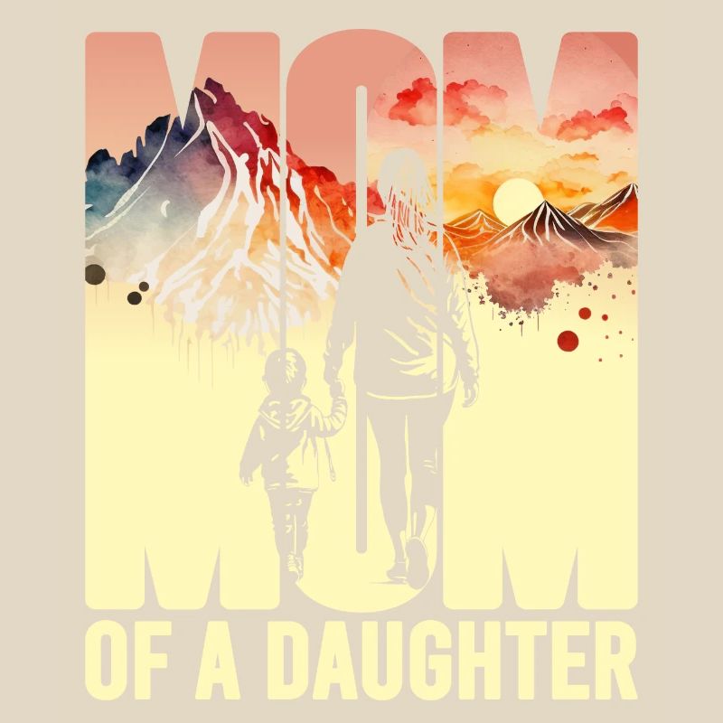 Mutter mit einer Tochter Muttertag Berge Mama Kind