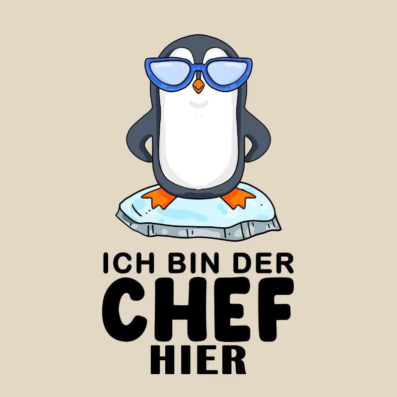 cooler Pinguin Chef Spruch