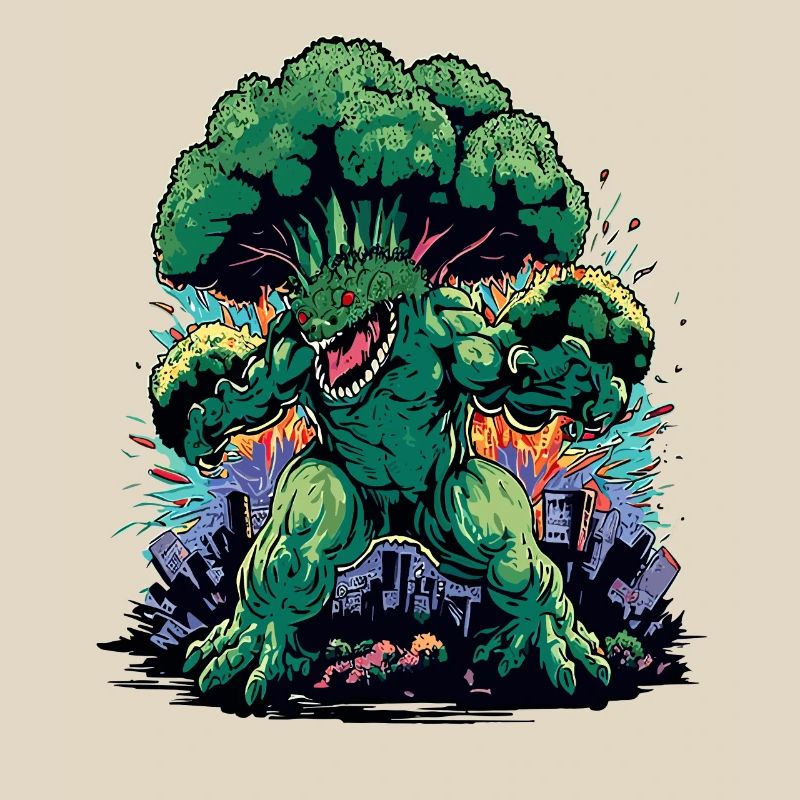 Brokkozilla monstre géant de brocoli