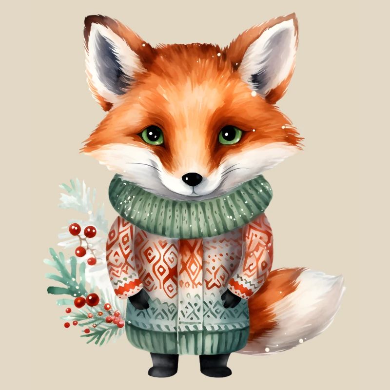 Winterfuchs im Pullover