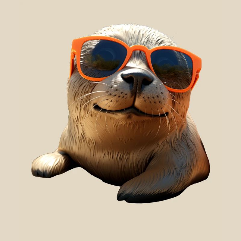 Phoque avec lunettes de soleil Phoque Morse Phoques mignons