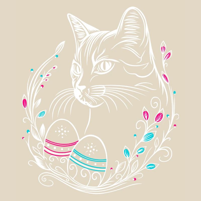 Cat Easter Easter Eggs Easter Cat