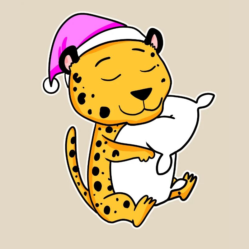 Gepard Müde Ausschlafen Schlafen Mädchen