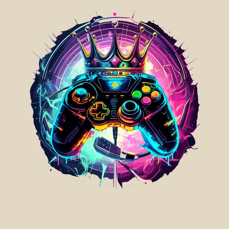 Gaming Controller mit Headset und Krone