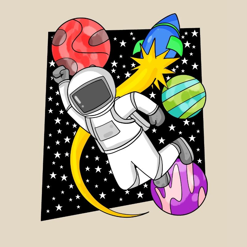 Motif d’astronaute dans l’espace