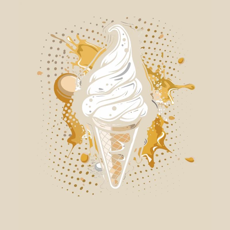 Cornet de crème glacée Éclaboussures de couleur