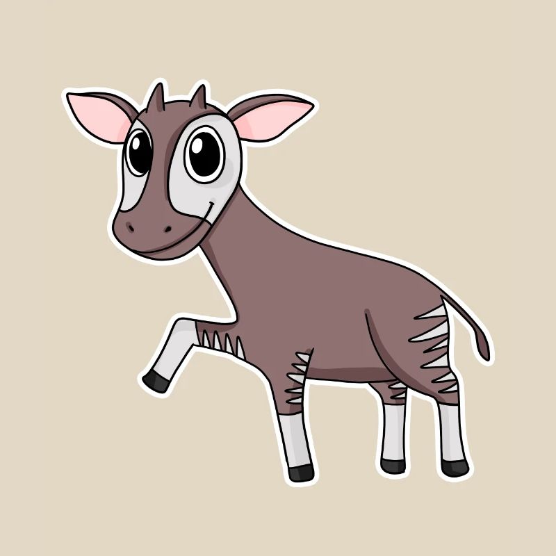 Okapi forest giraffe motif