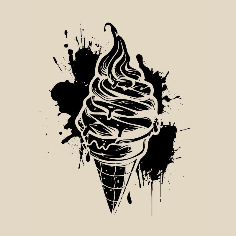 Cornet de crème glacée glace molle