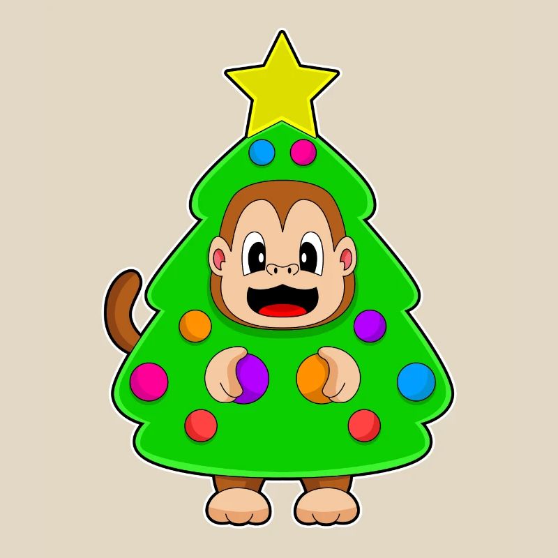Singe Noël Arbre de Noël