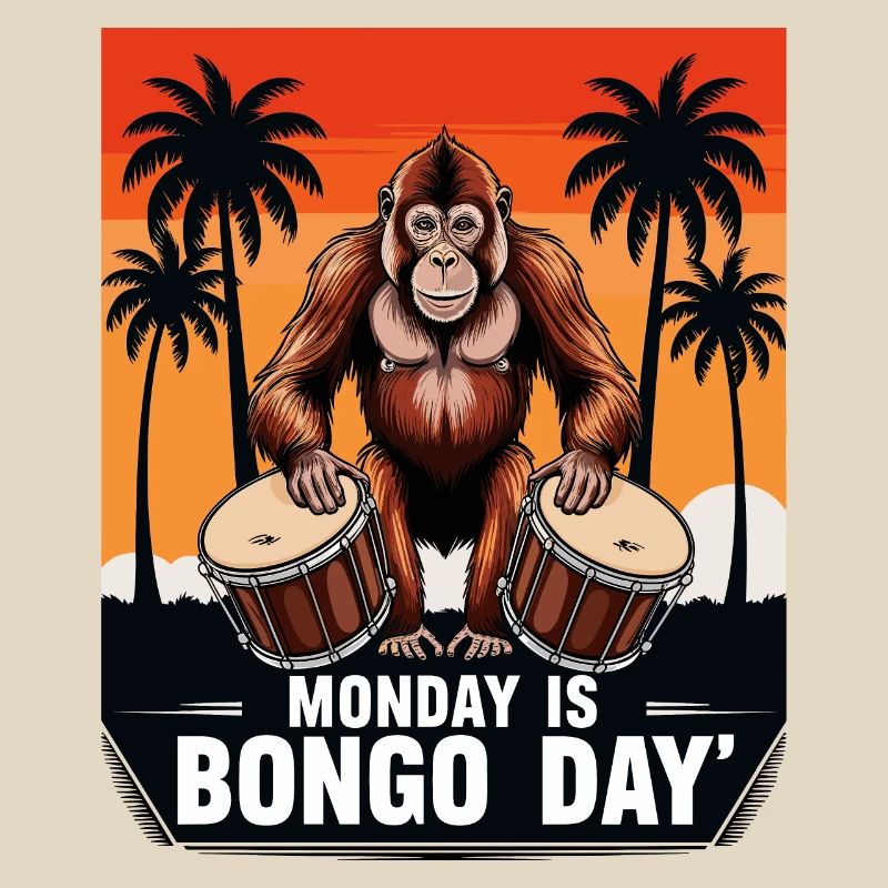 Monkey Bongo Drummer