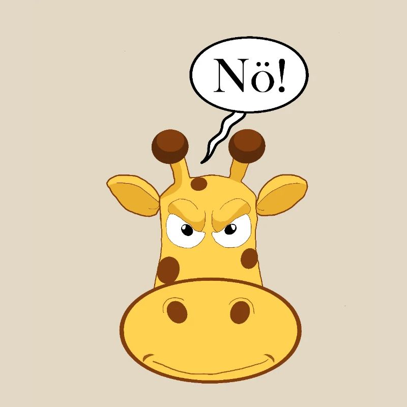 Statement Nope Giraffe, No Fun Comic, Just Nope