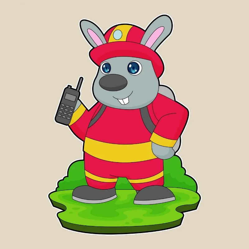 Rabbit Firefighter Fire Brigade