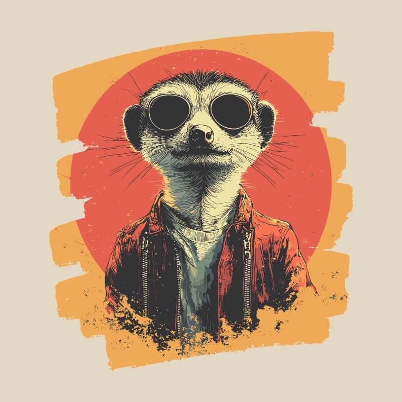Erdmännchen Retro