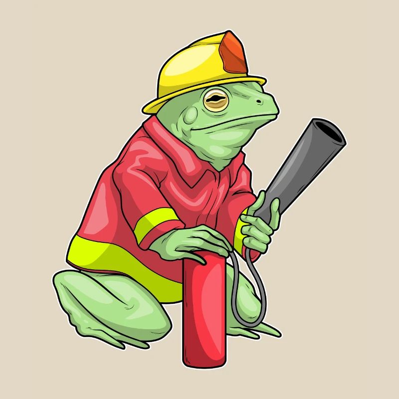 Frog Firefighter Fire Extinguisher Fire Brigade