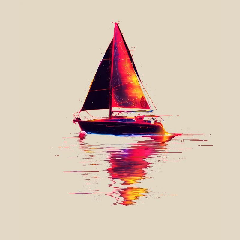 Sailing ship Retrowave