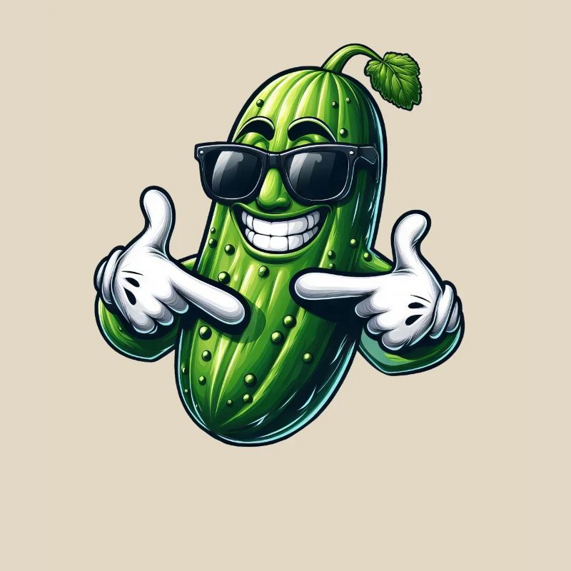 Coole Gurke mit Sonnenbrille Sommerstyle Eitelkeit