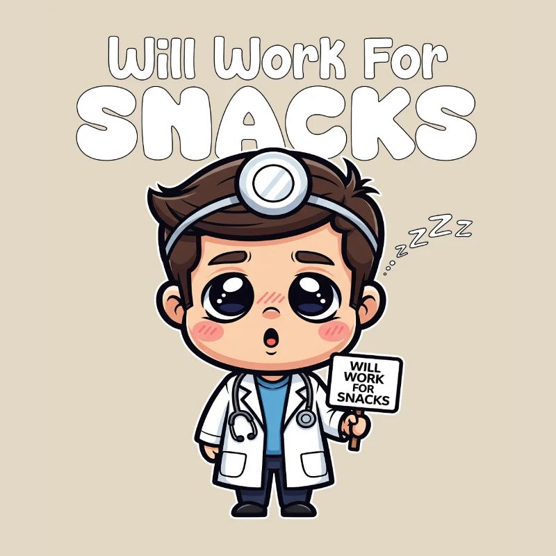 WILL WORK FOR SNACKS - DOCTOR GIFT