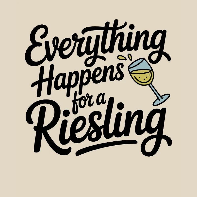 Wine Wine Drinker Everything Happens For A Riesling