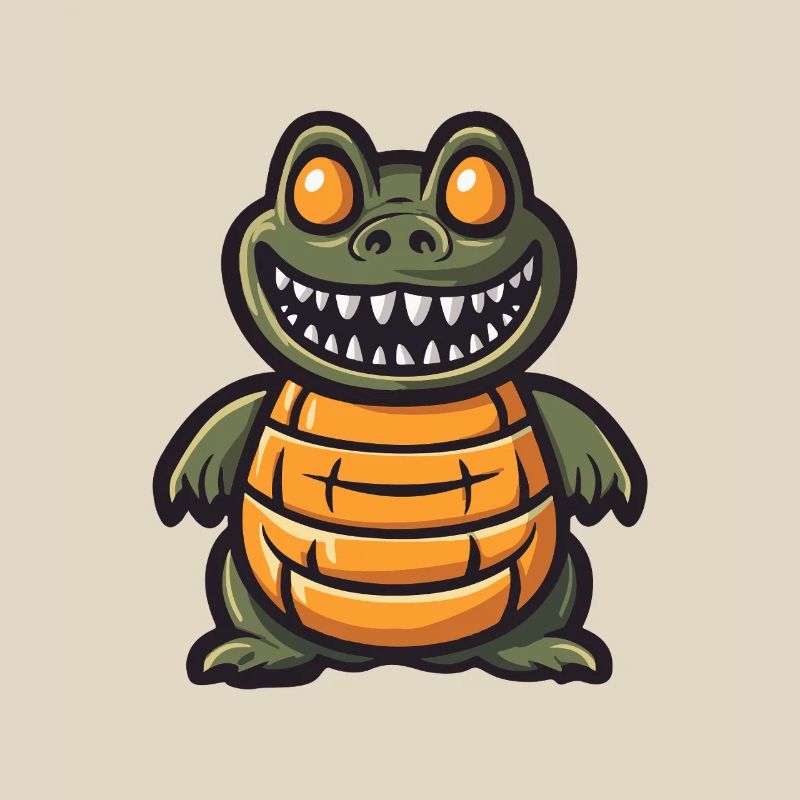 Alligator Halloween Comic Funny