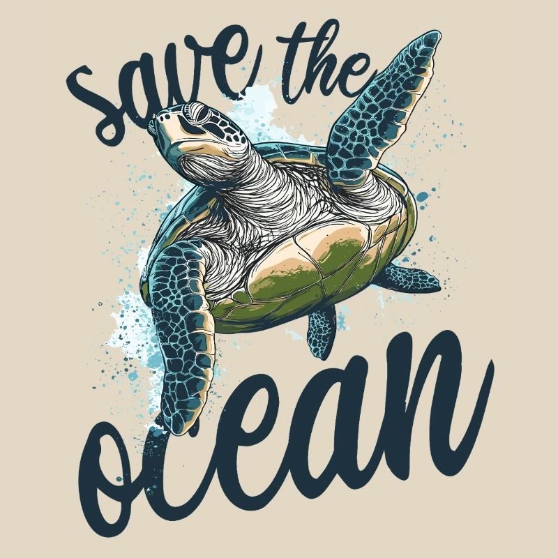 Save the ocean - turtle