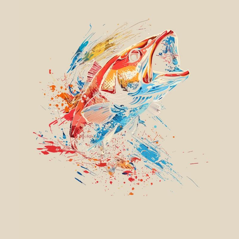 Fisch Farbklecks