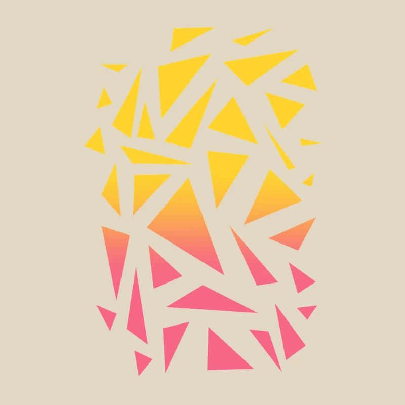 Triangle Pattern - Yellow Red