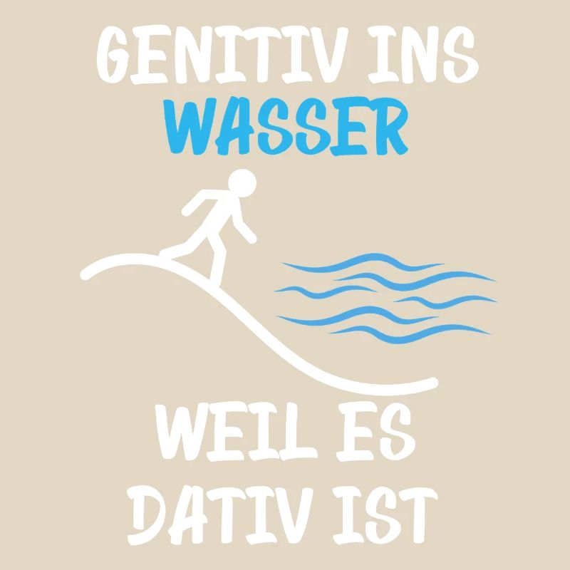 Genitive into the water because it's dative