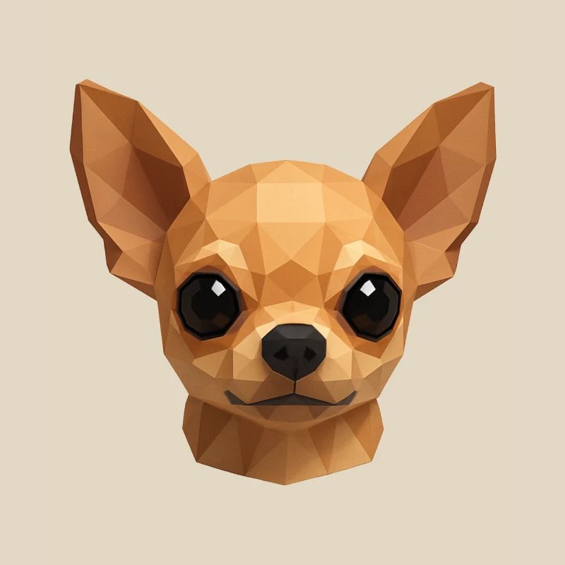 Chihuahua mignon - Conception de chien polygone