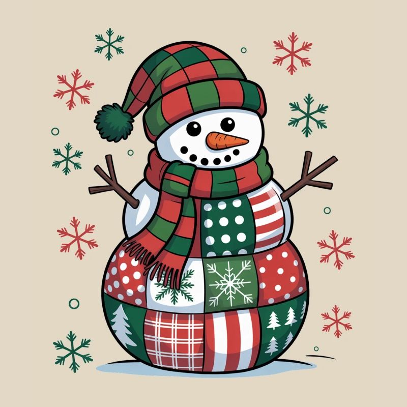 Schneemann Patchwork 